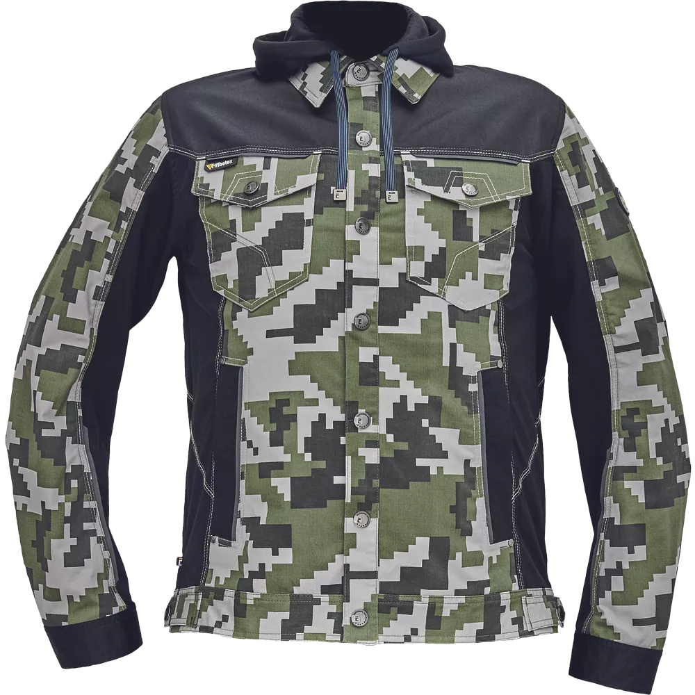 Куртка NEURUM CAMOUFLAGE с капюшоном - оливковая