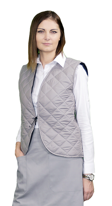 Жилет стеганный серый
