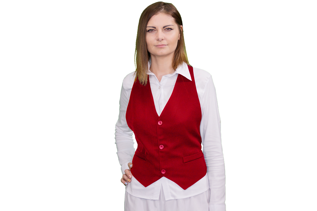 Фартук / жилет официанта красный 115