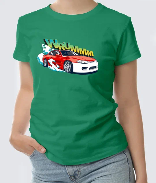 Футболка с Принтом "WRUM" (GREEN)