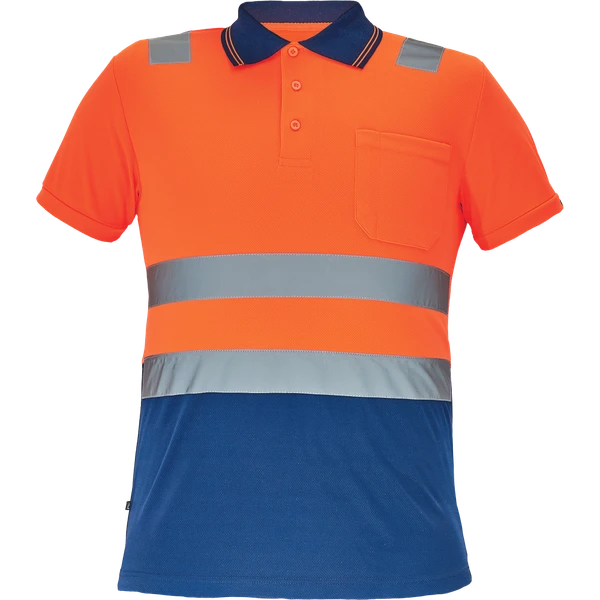 Рубашка-поло CADIZ HV - Оранжевая/Темно-синяя