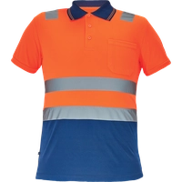 Рубашка-поло CADIZ HV - Оранжевая/Темно-синяя
