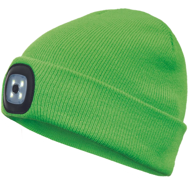 Шапка с фонариком DEEL LED зеленая