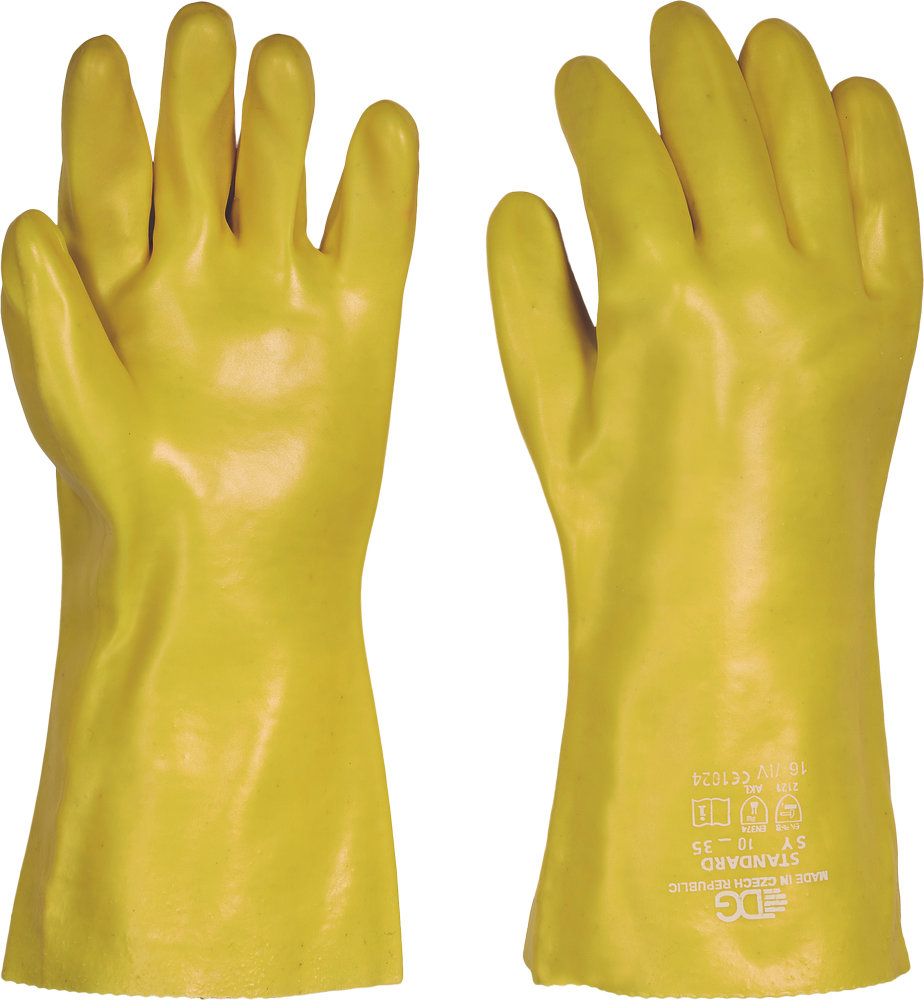 Химически стойкие перчатки STANDARD PVC 35 cm - Жёлтый Химически стойкие перчатки STANDARD PVC 35 cm - Жёлтый