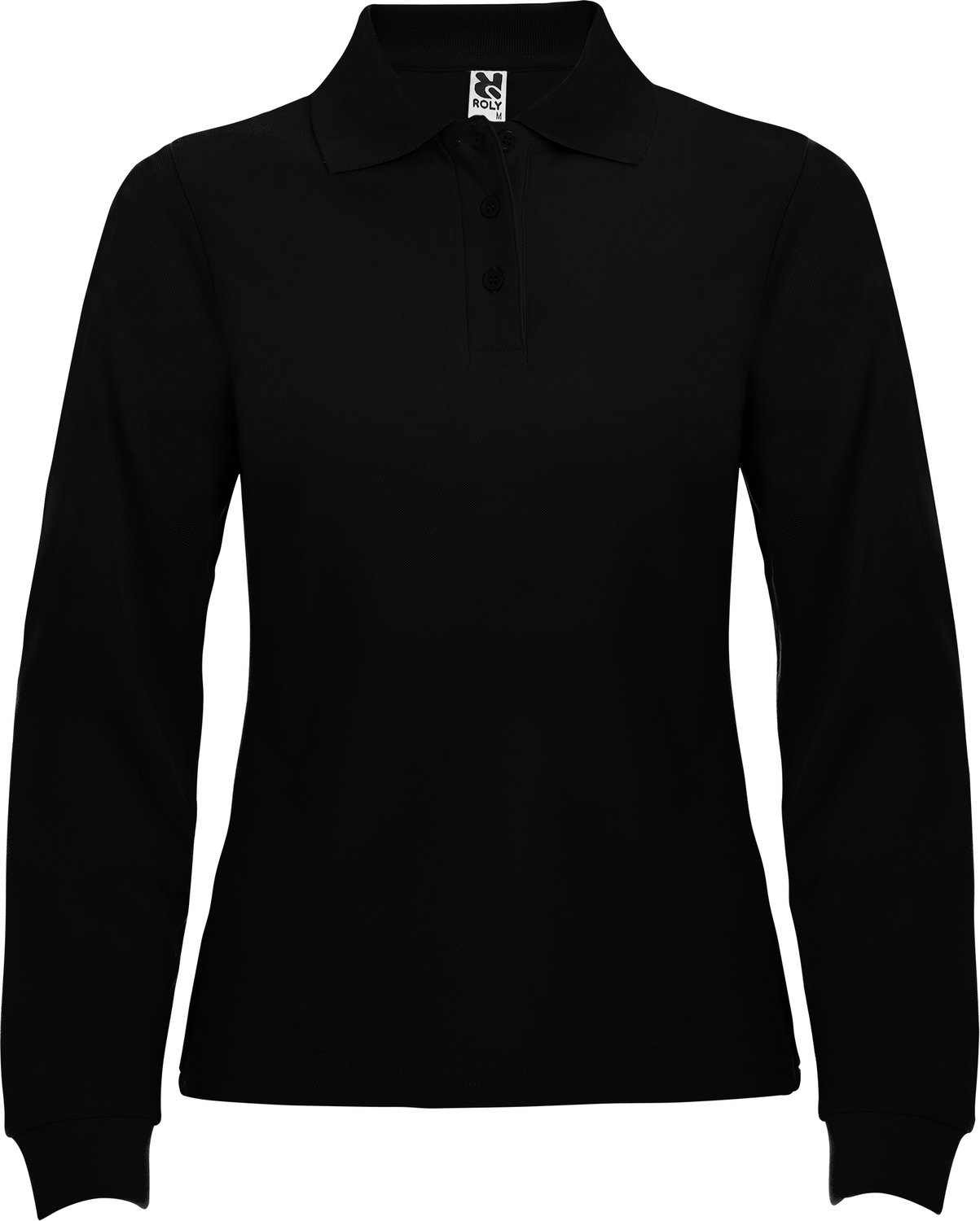 Рубашка-поло c длинным рукавом женская ESTRELLA WOMAN  L/S Черная