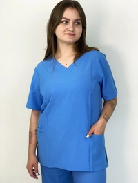 Женская медицинская рубашка FEROX WOMAN - Голубой