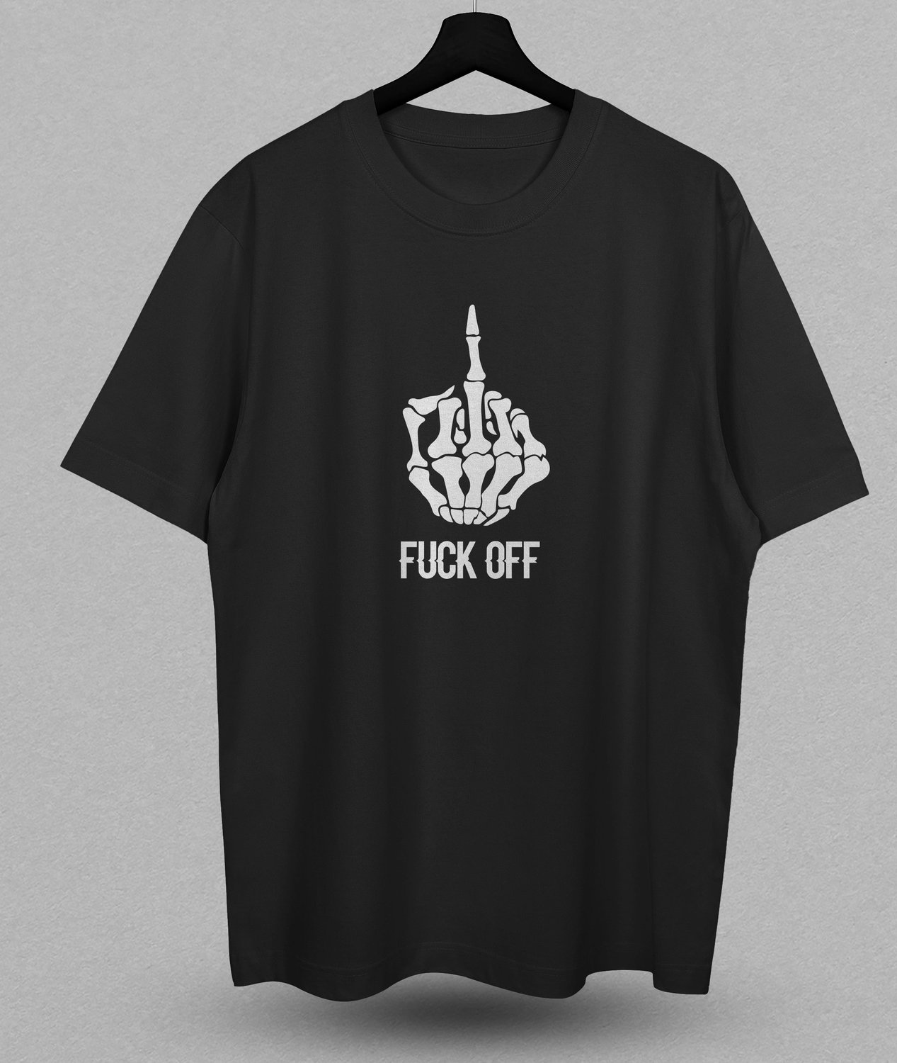 Футболка с принтом (Fuck Off) - Черная (Black)