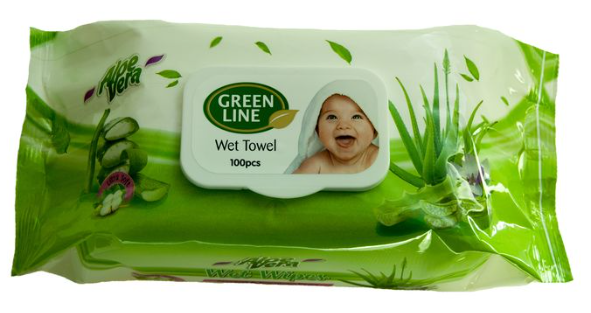 Влажные салфетки  GreenLine