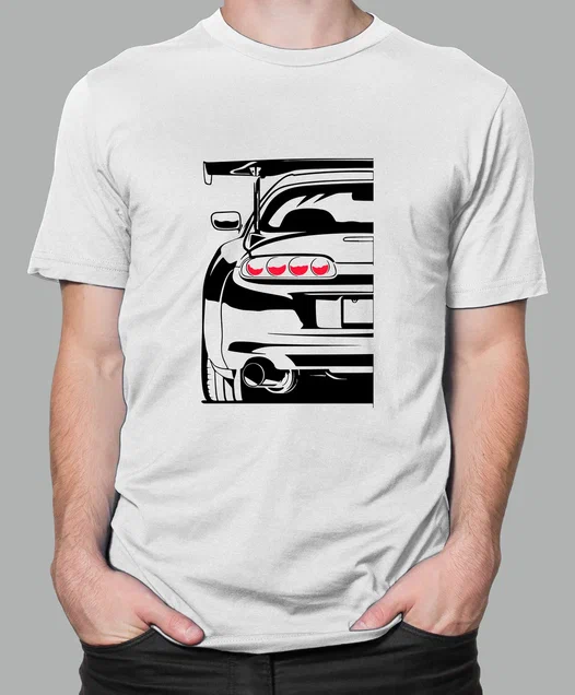 Футболка с Принтом "HALF CAR" (WHITE)
