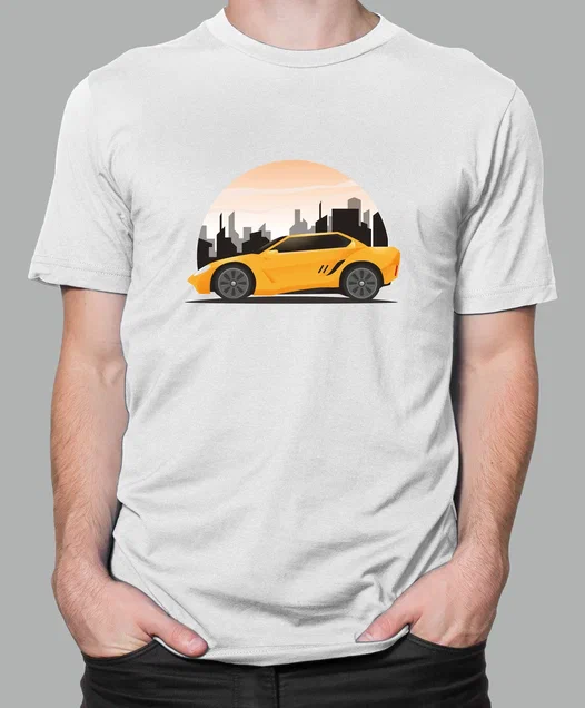 Футболка с Принтом "YELLOW" (WHITE)