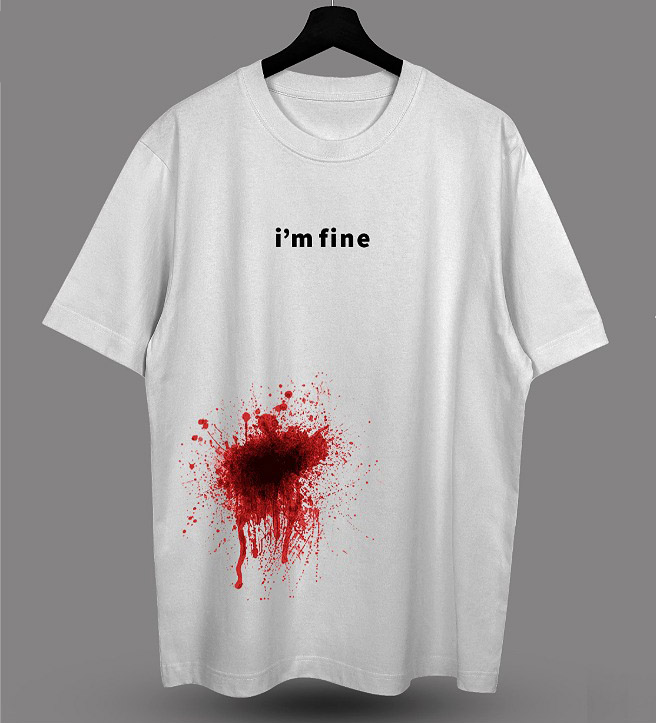 Футболка с принтом "im fine"