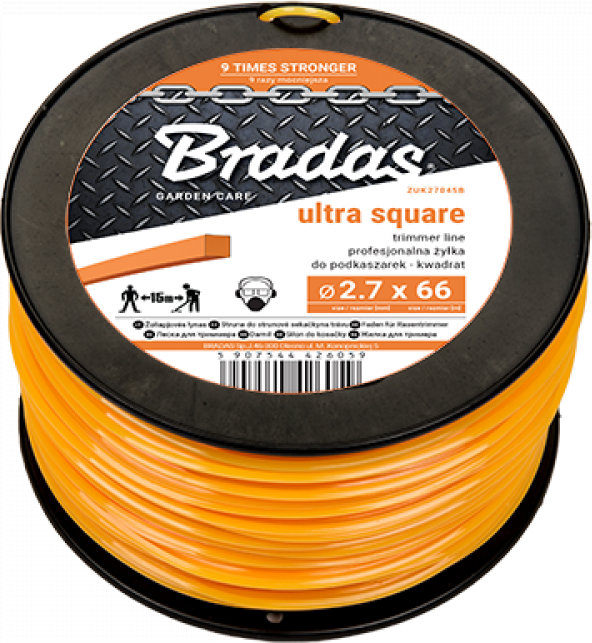 Леска TRIMMER ULTRA квадрат. 3,0 мм*153 м (1,35 кг)/8