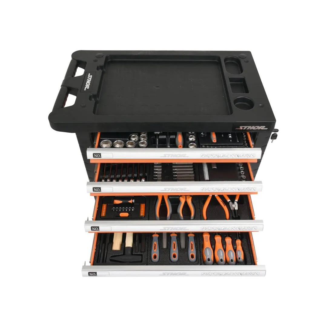 Мобильный шкаф Sthor с инструментами 6 ящиков, 302 ед.