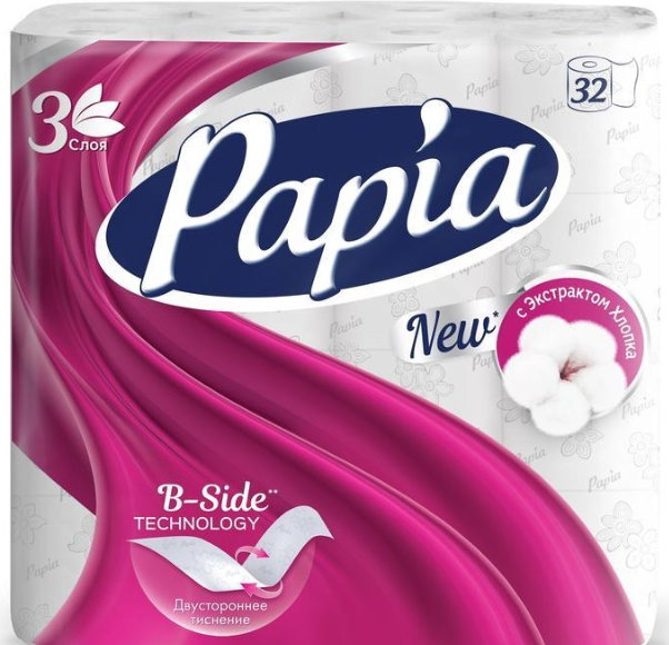 Туалетная бумага PaPia (32рул)