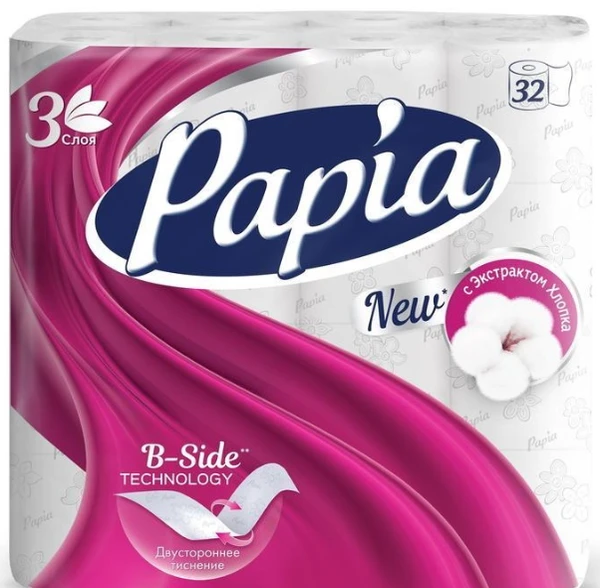 Туалетная бумага PaPia (32рул)
