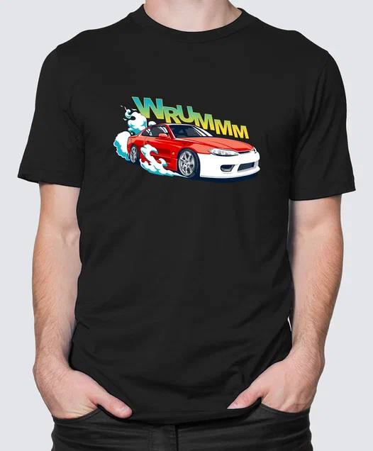Футболка с Принтом "WRUM" (BLACK)