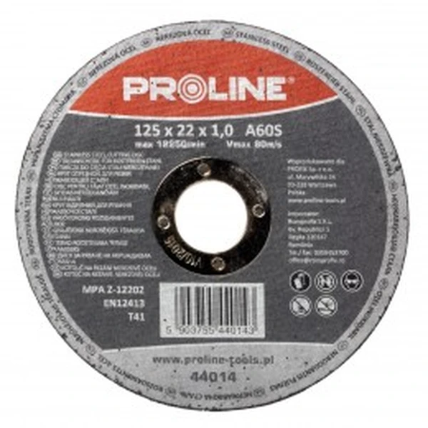 ДИСК ДЛЯ РЕЗКИ МЕТАЛЛА, T41, 125X1.0X22A60S (44014) ДИСК ДЛЯ РЕЗКИ МЕТАЛЛА, T41, 125X1.0X22A60S (44014)