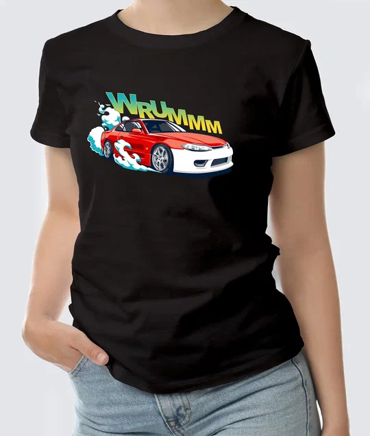Футболка с Принтом "WRUM" (BLACK)