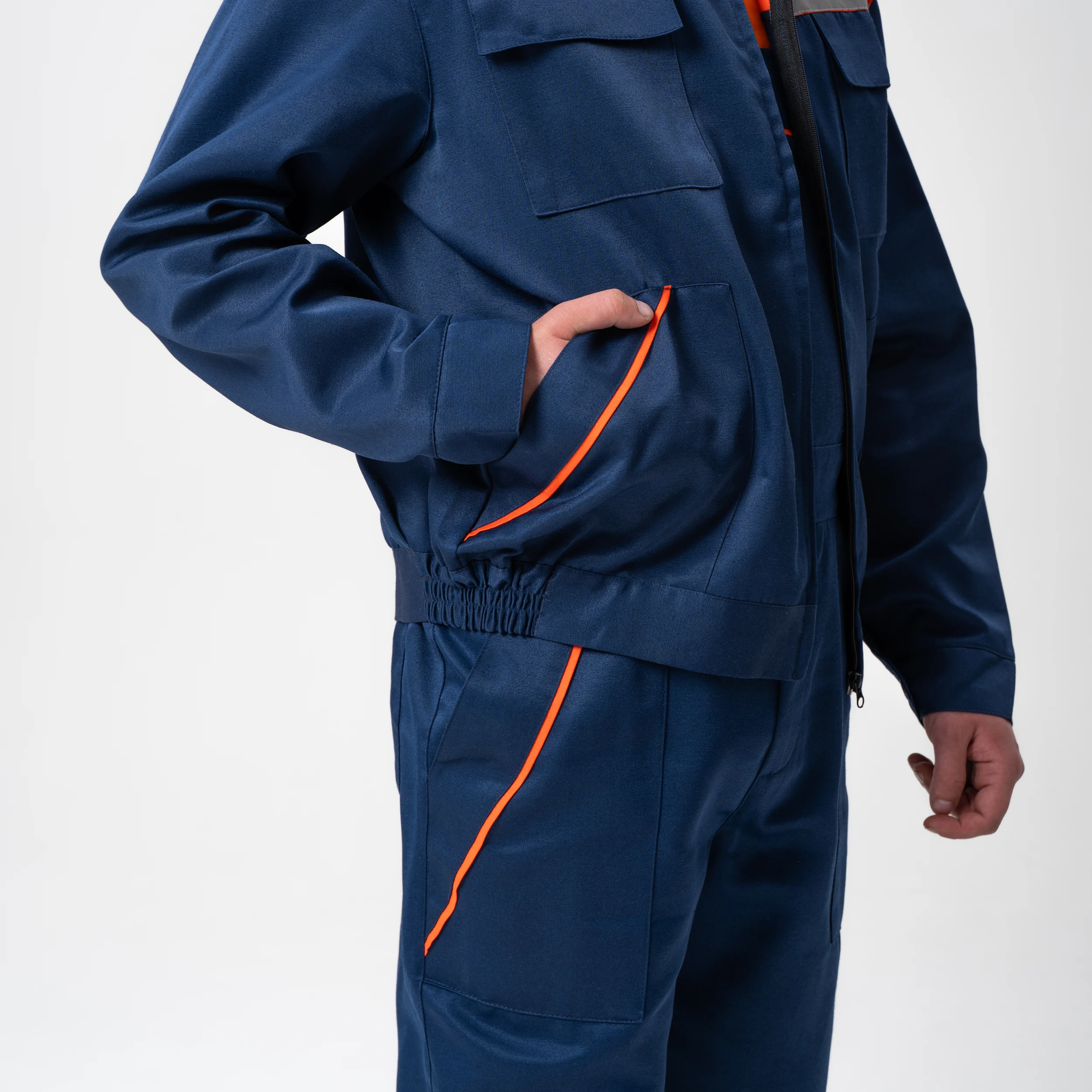 Костюм темно-синий 001 (куртка+полукомбинезон)