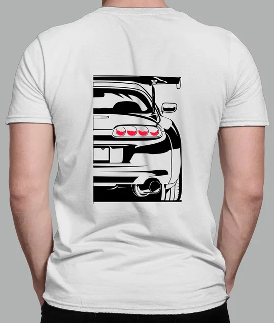 Футболка с Принтом "HALF CAR" (WHITE)