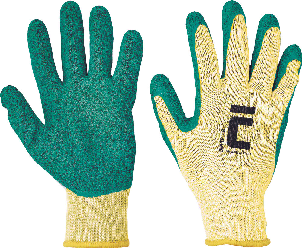 DIPPER gloves dipped in grey latex